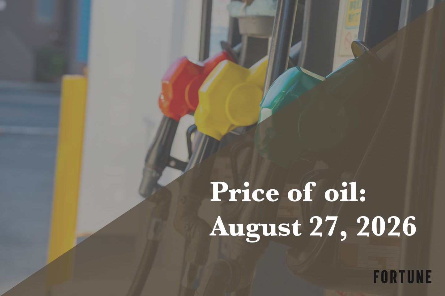 Current price of oil as of August 27, 2026
